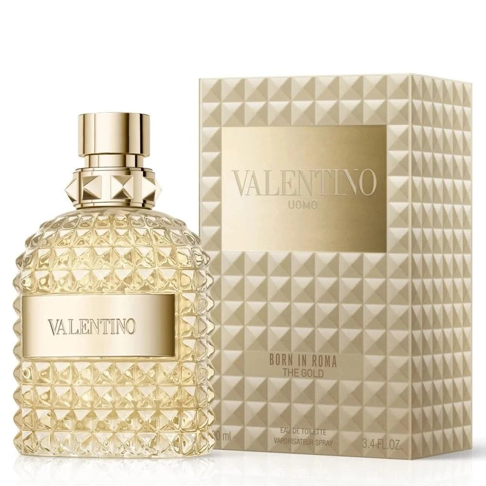 Valentino Uomo Born In Roma The Gold EDT Spray for Men 3.4 oz / 100 ml