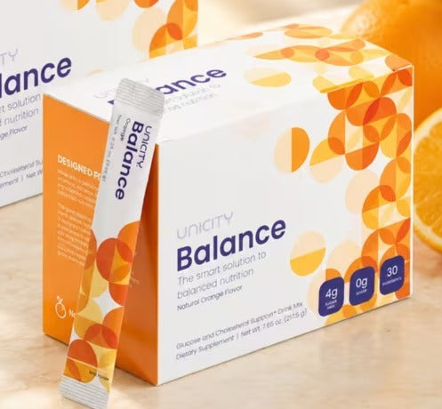 Unicity Balance Orange Flavor Dietary Supplement Drink Mix | 30 Stick Packs | 7.65 oz (217 g)