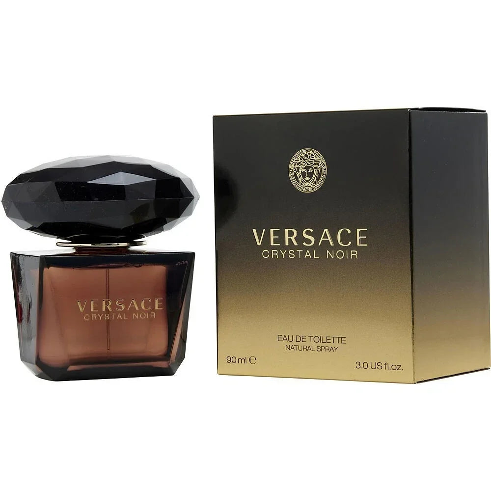 Versace Crystal Noir Eau de Toilette Spray 3 oz / 90ml for Women – Luxury Fragrance